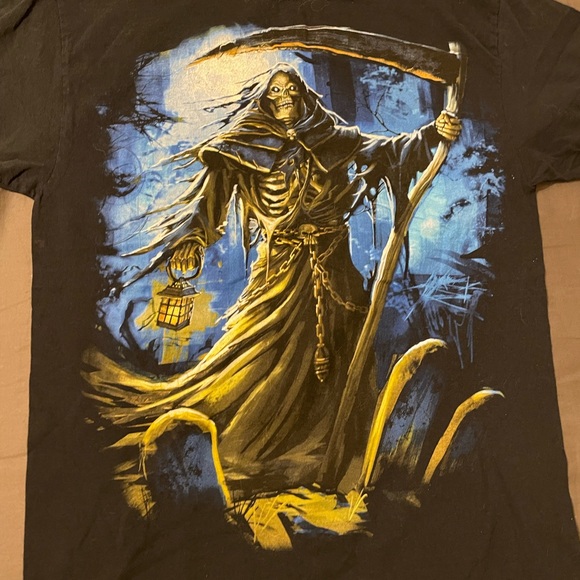 Grim reaper graphic T-shirt size Medium - Picture 3 of 6